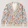 Blue and Rust Botanical Florals for Relaxed Cottage Days and Bookish Weekend Style All-over Print Knitted Cardigan - 1