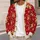 Golden Christmas Bells and Snowflakes for Cozy Holiday Gatherings and Winter Cheer All-over Print Knitted Cardigan - 5