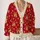 Golden Christmas Bells and Snowflakes for Cozy Holiday Gatherings and Winter Cheer All-over Print Knitted Cardigan - 2