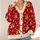 Golden Christmas Bells and Snowflakes for Cozy Holiday Gatherings and Winter Cheer All-over Print Knitted Cardigan - 4