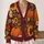 Sunflowers, Daisies & Harvest Pumpkins for Cozy Autumn Outings and Seasonal Layering All-over Print Knitted Cardigan - 2