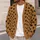 Black Cat Faces on Caramel for Cozy Autumn Outfits and Everyday Layering All-over Print Knitted Cardigan - 5