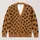 Black Cat Faces on Caramel for Cozy Autumn Outfits and Everyday Layering All-over Print Knitted Cardigan - 1