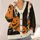 Black Cats and Jack-o’-Lanterns for Cozy Halloween Autumn Gatherings and Seasonal Style All-over Print Knitted Cardigan - 4