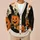 Black Cats and Jack-o’-Lanterns for Cozy Halloween Autumn Gatherings and Seasonal Style All-over Print Knitted Cardigan - 6