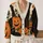 Black Cats and Jack-o’-Lanterns for Cozy Halloween Autumn Gatherings and Seasonal Style All-over Print Knitted Cardigan - 2