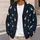 Cream and Orange Ducks for Relaxed Weekend Outings and Easy Everyday Country Style All-over Print Knitted Cardigan - 5