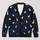 Cream and Orange Ducks for Relaxed Weekend Outings and Easy Everyday Country Style All-over Print Knitted Cardigan - 1
