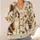 Calico Kittens, Flowers And Yarn For Cozy Autumn Days, A Gift For Cat Lovers Everywhere All-over Print Knitted Cardigan - 4