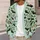 Mint Green Bats And Holly For Cozy Halloween Nights And Wintertime Layering For Women All-over Print Knitted Cardigan - 5