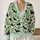 Mint Green Bats And Holly For Cozy Halloween Nights And Wintertime Layering For Women All-over Print Knitted Cardigan - 2