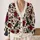 Black Ravens and Burgundy Roses for Romantic Everyday Style and Nature Lovers All-over Print Knitted Cardigan - 2