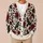 Black Ravens and Burgundy Roses for Romantic Everyday Style and Nature Lovers All-over Print Knitted Cardigan - 6