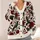 Black Ravens and Burgundy Roses for Romantic Everyday Style and Nature Lovers All-over Print Knitted Cardigan - 4