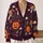 Halloween Pumpkins, Bats And Mushrooms For Spooky Autumn Nights And Fall Gatherings All-over Print Knitted Cardigan - 2