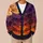 Golden Harvest Moon and Flying Bats for Spooky Autumn Evenings and Halloween Nights All-over Print Knitted Cardigan - 6