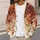 Vintage Rust Peony Florals for Cozy Autumn Layering and Everyday Women's Style All-over Print Knitted Cardigan - 5