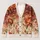 Vintage Rust Peony Florals for Cozy Autumn Layering and Everyday Women's Style All-over Print Knitted Cardigan - 1