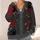 Black Cats and Crimson Roses for Cozy Autumn Days and Whimsical Everyday Style All-over Print Knitted Cardigan - 4
