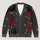 Black Cats and Crimson Roses for Cozy Autumn Days and Whimsical Everyday Style All-over Print Knitted Cardigan - 1