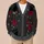 Black Cats and Crimson Roses for Cozy Autumn Days and Whimsical Everyday Style All-over Print Knitted Cardigan - 6