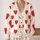 Red Heart And Colorful Fleck Motifs For Sweet Everyday Layering And Valentine Cheer All-over Print Knitted Cardigan - 2