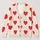 Red Heart And Colorful Fleck Motifs For Sweet Everyday Layering And Valentine Cheer All-over Print Knitted Cardigan - 1