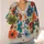 Colorful Folk Floral Blooms for Everyday Layering and Casual Style All-over Print Knitted Cardigan - 4