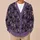 Purple Halloween Bats, Moons & Candlelight for Spooky Season Everyday Wear for Women All-over Print Knitted Cardigan - 6