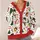 Santa Snowman Christmas Icons for Festive Holiday Parties and Cozy December Days for Women All-over Print Knitted Cardigan - 4
