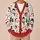 Santa Snowman Christmas Icons for Festive Holiday Parties and Cozy December Days for Women All-over Print Knitted Cardigan - 6
