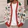 Santa Snowman Christmas Icons for Festive Holiday Parties and Cozy December Days for Women All-over Print Knitted Cardigan - 5