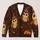 Witch Hat Owls and Jack-O’-Lanterns for Cozy Halloween Nights and Autumn Outings All-over Print Knitted Cardigan - 1