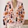 Halloween Cats, Ghosts and Pumpkins for Cozy Autumn Seasonal Layering All-over Print Knitted Cardigan - 2