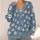 White Panda Faces on Slate Blue for Cozy Autumn Days and Casual Everyday Layering All-over Print Knitted Cardigan - 4