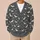 White Bats And Starry Skies For Halloween Night Out And Everyday Autumn Layering All-over Print Knitted Cardigan - 6