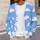 Soft White Cloud Motifs for Cozy Autumn Days and Relaxed Everyday Layering Style All-over Print Knitted Cardigan - 5
