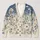 Blue and Ivory Daisy Meadow for Relaxed Fall Layering and Everyday Wear for Her All-over Print Knitted Cardigan - 1