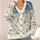 Blue and Ivory Daisy Meadow for Relaxed Fall Layering and Everyday Wear for Her All-over Print Knitted Cardigan - 4