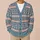 Pastel Fair Isle Geometric Stripes for Spring Outings and Everyday Layering All-over Print Knitted Cardigan - 6
