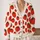 Bold Red Tomato Motif for Cozy Everyday Layering and Autumn Outings All-over Print Knitted Cardigan - 2