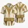Ivory Gold Royal Court Regalia for Halloween Costume Parties and Family Celebrations Hawaiian Shirt - 5