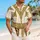 Ivory Gold Royal Court Regalia for Halloween Costume Parties and Family Celebrations Hawaiian Shirt - 6