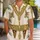 Ivory Gold Royal Court Regalia for Halloween Costume Parties and Family Celebrations Hawaiian Shirt - 1