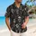 Monochrome Horror Mask Faces for Spooky Movie Nights and Halloween Weekend Lounging Hawaiian Shirt - 6