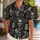 Monochrome Horror Mask Faces for Spooky Movie Nights and Halloween Weekend Lounging Hawaiian Shirt - 1