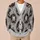Gothic Cat Jester Cameos for Halloween Season and Everyday Dark Academia Style All-over Print Knitted Cardigan - 6