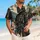 Masked Space Samurai Among Japanese Peonies for Island Getaways and Sci-Fi Fans Hawaiian Shirt - 6