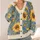 Watercolor Sunflower Meadow Blooms for Cozy Autumn Days and Casual Layering for Her All-over Print Knitted Cardigan - 4