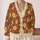 Vintage Yellow Daisy and Chrysanthemum Florals for Cozy Autumn Layering All-over Print Knitted Cardigan - 2